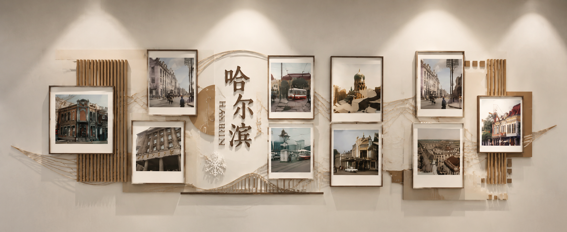 哈尔滨主题落地照片墙